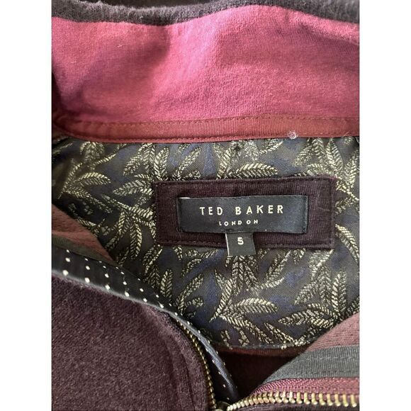 Ted Baker London  3/4 Zip Mens pullover size 5 Purple Wool Blend - Picture 2 of 8